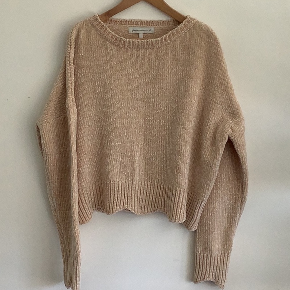 Generation K chenille scalloped waist oversize sweater size XL